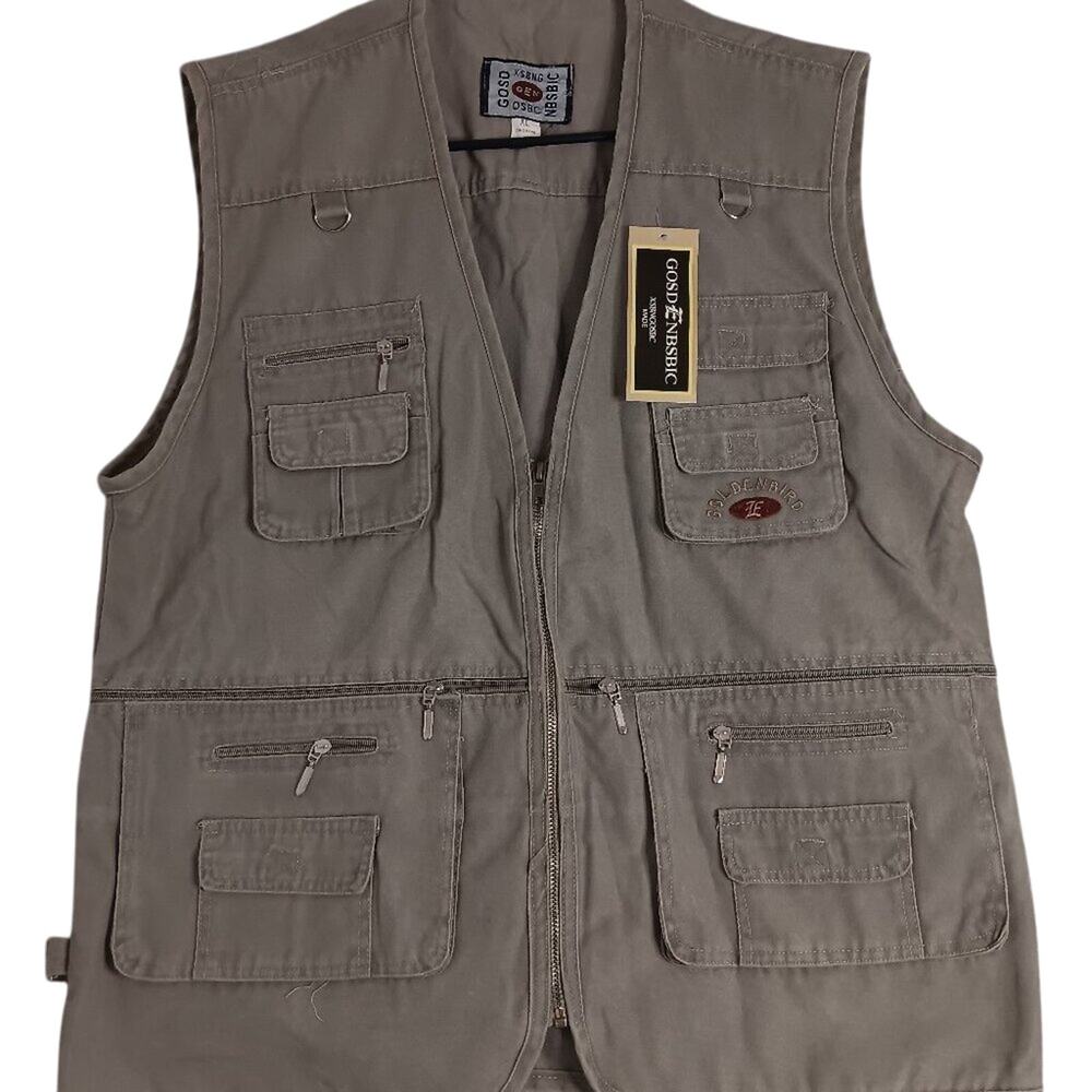 XSBNGOSBC Goldenbird E‎ Safari Utility Vest Mens XL Bird Hunting Fishing Tan
